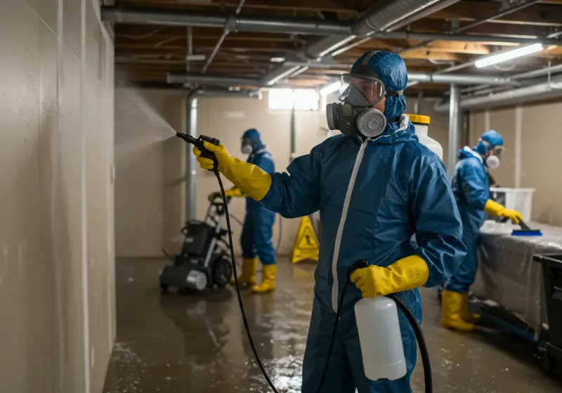 Basement Sanitization and Antimicrobial Treatment process in Newton, MS